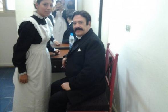 بالصورة : صلاح عبد الله في كواليس "سرايا عابدين"