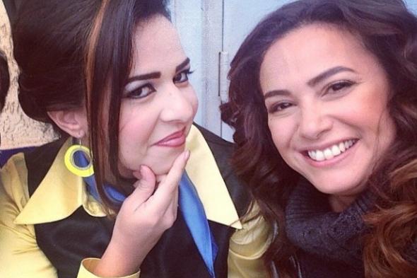 بالصورة: إيمي سمير غانم ضيفة شرف هند صبري في "إمبرطورية مين"