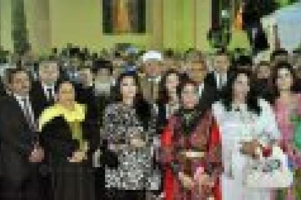 بالصور: ليلى غفران وخالد النبوي وزوجته في احتفال سفارة المغرب بالقاهرة