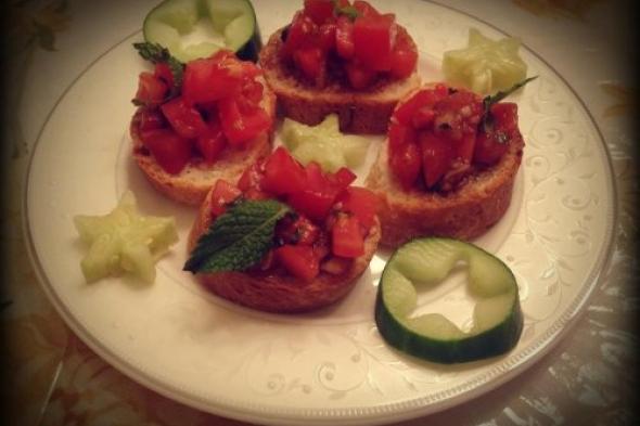 بروستكه Bruschetta ... طبق مقبلات من المطبخ الإيطالي