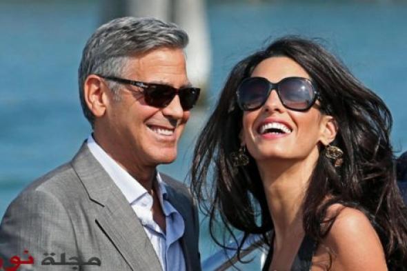 بالصور : جورج كلوني و خطيبته اللبنانية الأصل يصلان إيطاليا لعقد زفافهما