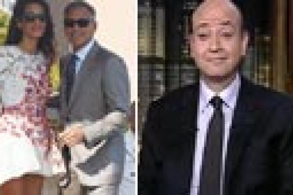 بالفيديو- عمرو أديب عن فستان عروس جورج كلوني: "لما بيتحرك لقدام أو لورا بيبين جمال عينيها"