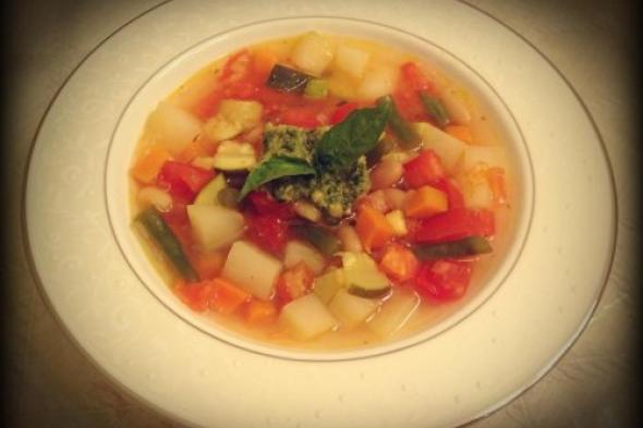 شوربة البيستو ... من المطبخ الفرنسي