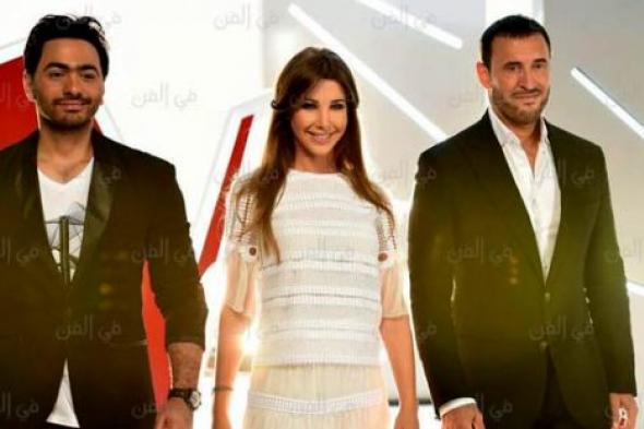 صورة- تامر حسني "من قلب الحدث" مع نانسي عجرم وكاظم الساهر