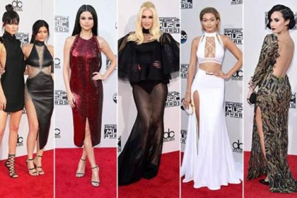 صوت لأفضل وأسوأ إطلالات النجوم في حفل توزيع جوائز الموسيقى الأمريكية لعام 2015