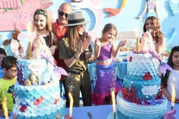 بالفيديو- نانسي عجرم تحتفل بعيد ميلاد ابنتيها