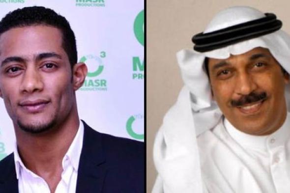 صورة- محمد رمضان بصحبة عبدلله الرويشد في مطار القاهرة