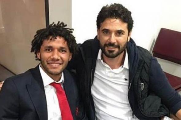 صورة- أحمد عز يجتمع بالنني.. واللاعب: واحد من أفضل الممثلين في مصر