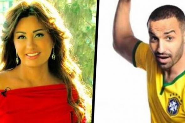 بالصور - لطيفة وأحمد فهمي في كواليس برنامج أشرف عبد الباقي الجديد