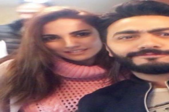 صورة - درة تنشر صورة من كواليس "تصبح على خير" مع تامر حسني
