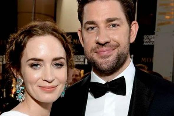 إيميلي بلنت وزوجها في عمل سينمائي للمرة الاولى