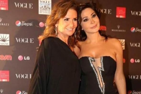 صورة- يسرا مع إليسا في مهرجان الموضة والجمال بلبنان