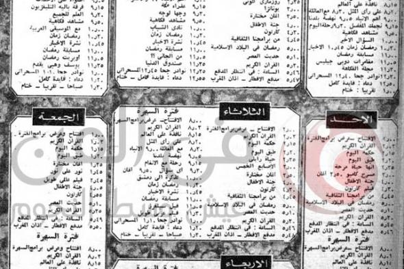 #رمضان_زمان: بالصور- تعرف على برامج التفزيون برمضان في العام الأول من افتتاحه