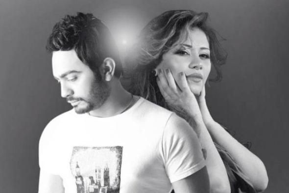 صورة- إعلان يعيد تامر حسني وشيرين عبد الوهاب معا