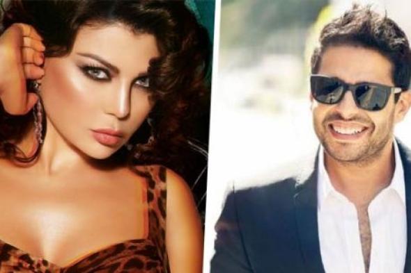 بالفيديو  - حماقي يلتقي بهيفاء وهبي ويعلق: أنا المحظوظ