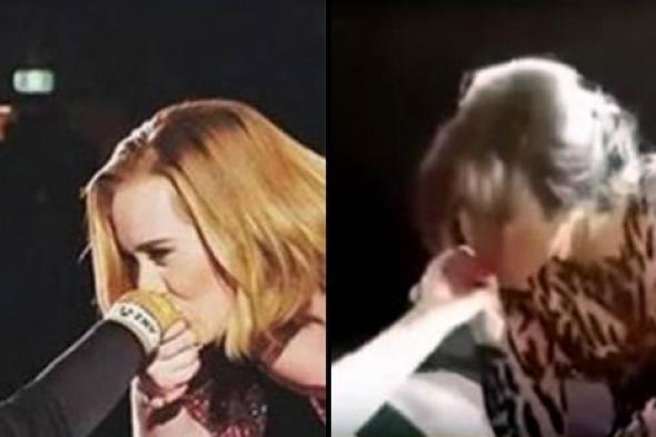 بالفيديو- شيرين تعيد ما فعلته أديل.. تقبل يد معجبة بها