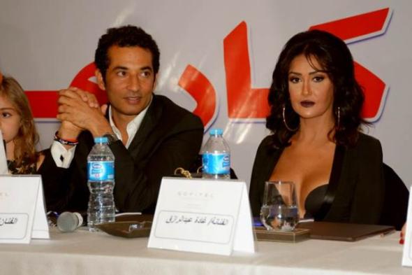 هكذا احتفلت غادة عبد الرازق بعيد ميلاد خالد يوسف