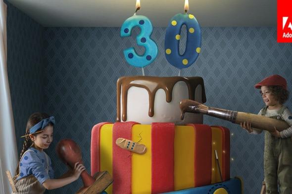 أدوبي تحتفل بمرور 30 عامًا على إطلاق فوتوشوب مع مزايا جديدة