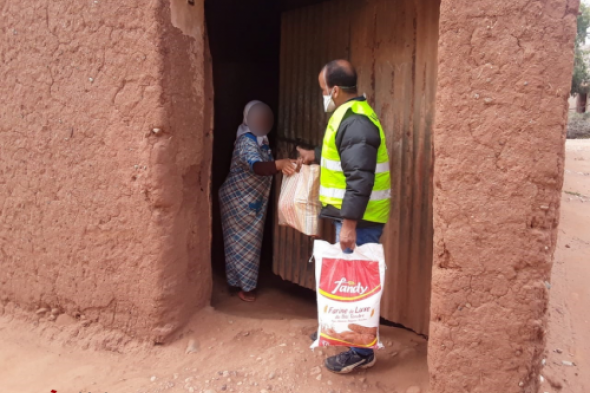 جمعية أنوار للتنمية والتضامن تساهم في مواجهة جائحة كورونا بضواحي مراكش‎